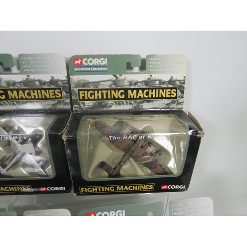 890 - Eight Corgi Showcase selection Fighting machines. All boxed. See photos.