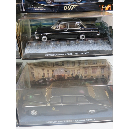 895 - Four Corgi 007 James Bond Film Vehicles all in perspex cases plus a 007 Film Vehicle Gift set. All b... 