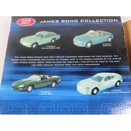 895 - Four Corgi 007 James Bond Film Vehicles all in perspex cases plus a 007 Film Vehicle Gift set. All b... 