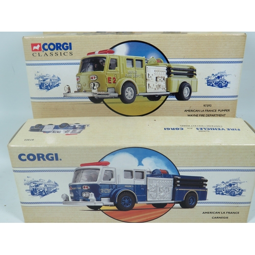 896 - Four Corgi Classic American Fire Fighting Vehicles. All boxed and in unused condition.  See photos f... 