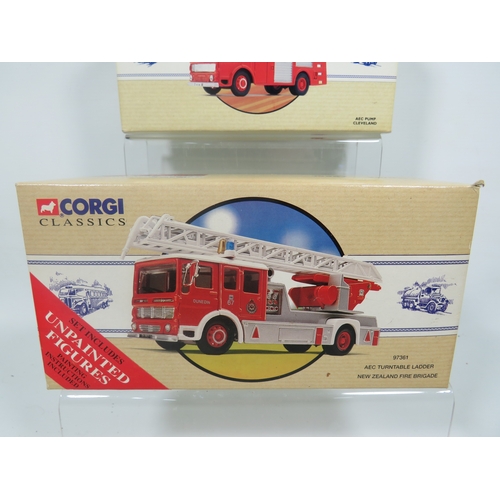 897 - Three Corgi Classics Fire Fighting Vehicles plus one Corgi Tanker. All in boxed and unused condition... 