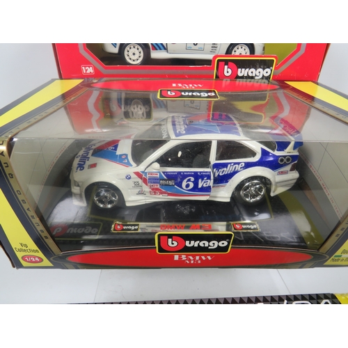 901 - Three Burago 1:24 Die Cast Scale models of Rally cars in original boxes. See photos for details.