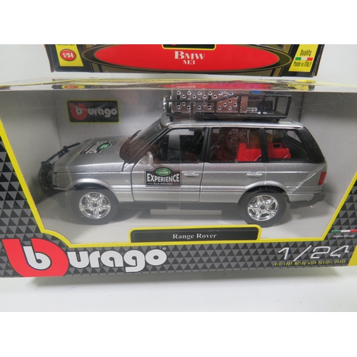 901 - Three Burago 1:24 Die Cast Scale models of Rally cars in original boxes. See photos for details.