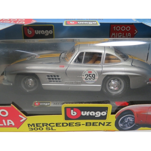 904 - Three Burago 1:24 Die Cast Scale models of cars in original boxes. See photos for details.