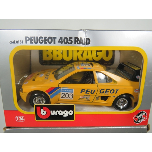 907 - Three Burago 1:24 Die Cast Scale models of cars in original boxes. See photos for details.