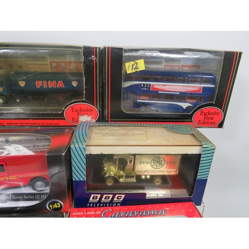 911 - Twelve Die Cast models of cars & coaches etc.  All boxed and in unused condition.  See photos for de... 