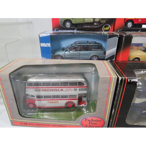 911 - Twelve Die Cast models of cars & coaches etc.  All boxed and in unused condition.  See photos for de... 