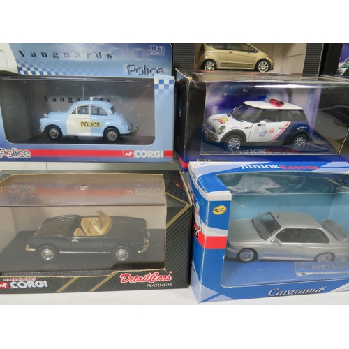 913 - Twelve 1:43 Scale Die Cast models, Some by Corgi.  All boxed and in unused condition. See photos.