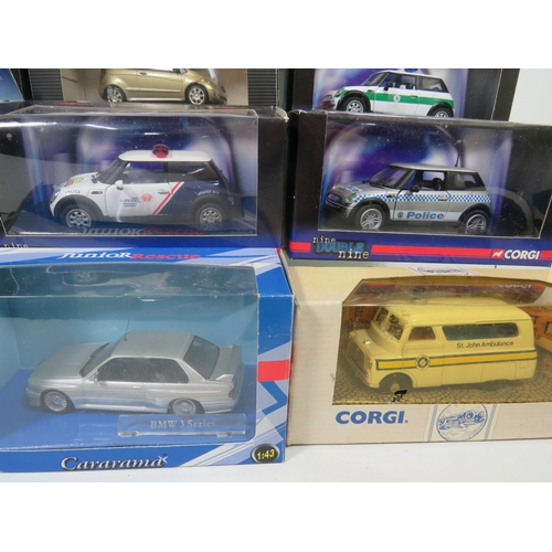 913 - Twelve 1:43 Scale Die Cast models, Some by Corgi.  All boxed and in unused condition. See photos.