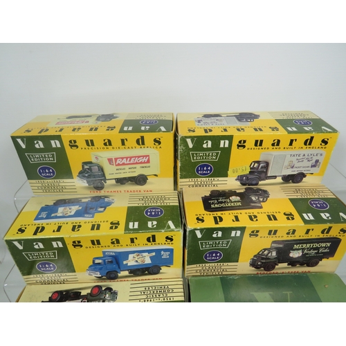 915 - Six Vanguard Die Cast Models plus Vanguard Nottingham Police gift set together with Triumph 100 year... 