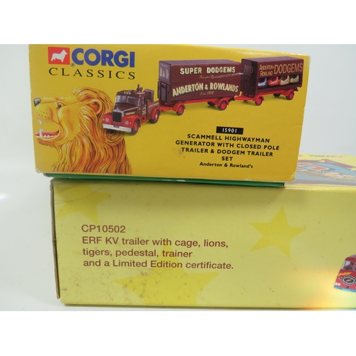 919 - Two Corgi Classics Circus Vehicle sets.  Both boxed and in unused condition.  See photos for details... 