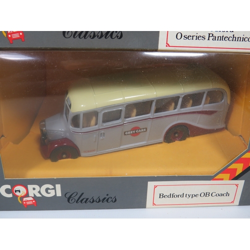 925 - Four Boxed Corgi Classics Die Cast Commercial Vehicles, Coaches.  Boxed and in unused condition.  Se... 