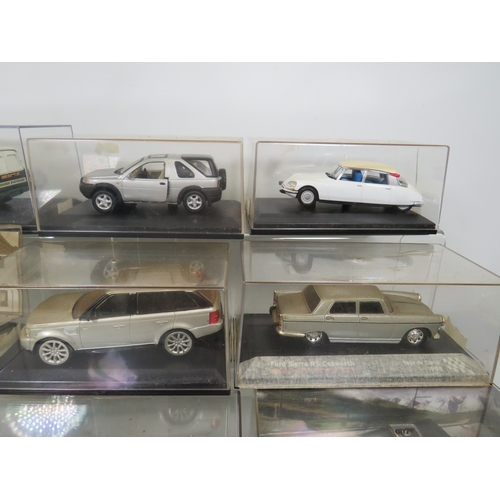 934 - Twelve Die Cast Model Vehicles, all in hard perspex covers. See photos.