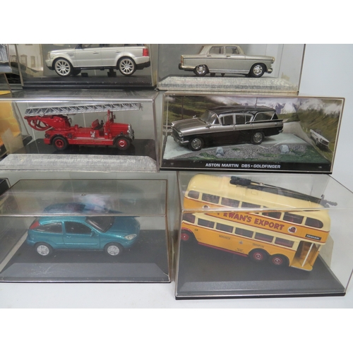 934 - Twelve Die Cast Model Vehicles, all in hard perspex covers. See photos.