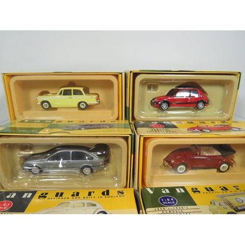 936 - Eight Vanguards 1:43 Scale Die Cast Model Cars in boxed and unused condition.  See photos.