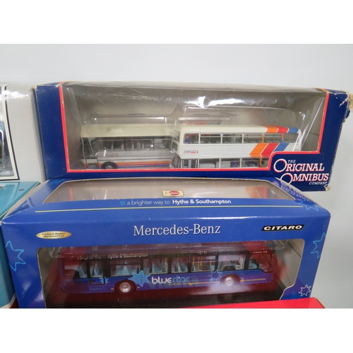 941 - Eight Die Cast models of Buses and Trucks by makers such as Corgi, Oxford etc.  See photos.