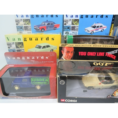 945 - Selection of Die Cast Model Cars by various makers such as Corgi, Vanguards etc. all boxed. See phot... 