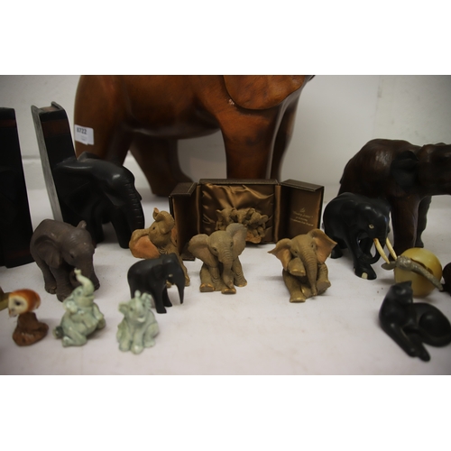 1201 - Mixed Lot to include Elephant Figurines etc. Largest is approx 14 inches tall.  See photos