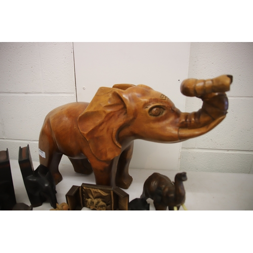 1201 - Mixed Lot to include Elephant Figurines etc. Largest is approx 14 inches tall.  See photos