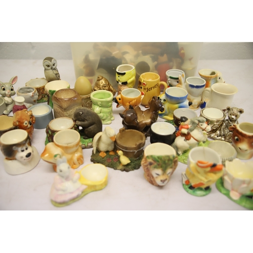 1203 - 40+ Assorted Vintage Collectable Eggcups by various makers.  See photos.