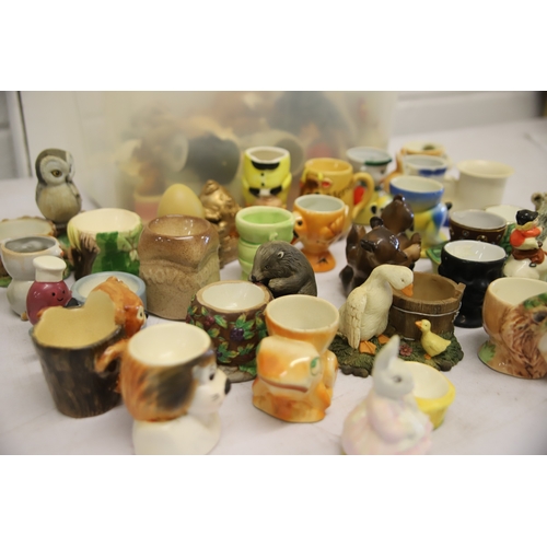 1203 - 40+ Assorted Vintage Collectable Eggcups by various makers.  See photos.