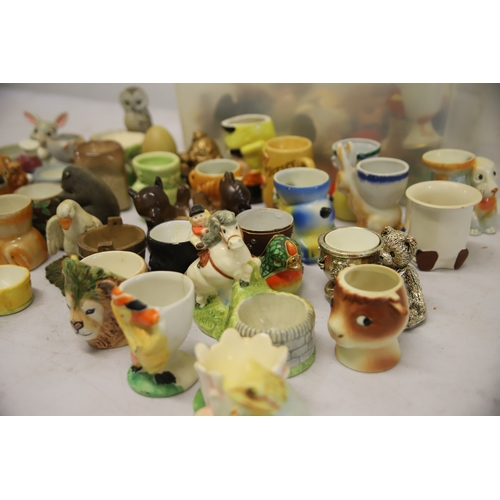 1203 - 40+ Assorted Vintage Collectable Eggcups by various makers.  See photos.