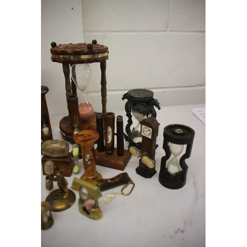 1208 - Selection of vintage egg timers .  Woodend & Brass.  See photos