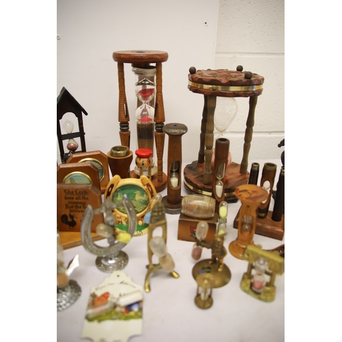 1208 - Selection of vintage egg timers .  Woodend & Brass.  See photos