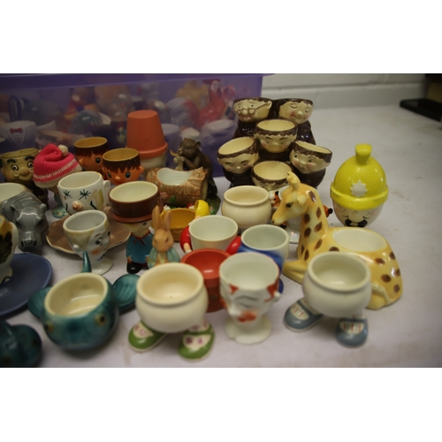 1211 - 50+ assorted Vintage Collectable Eggcups by various makers.  See photos.