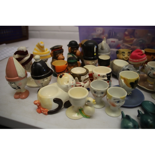 1211 - 50+ assorted Vintage Collectable Eggcups by various makers.  See photos.