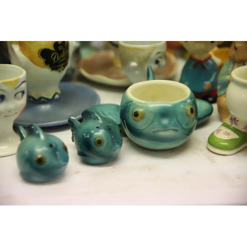 1211 - 50+ assorted Vintage Collectable Eggcups by various makers.  See photos.