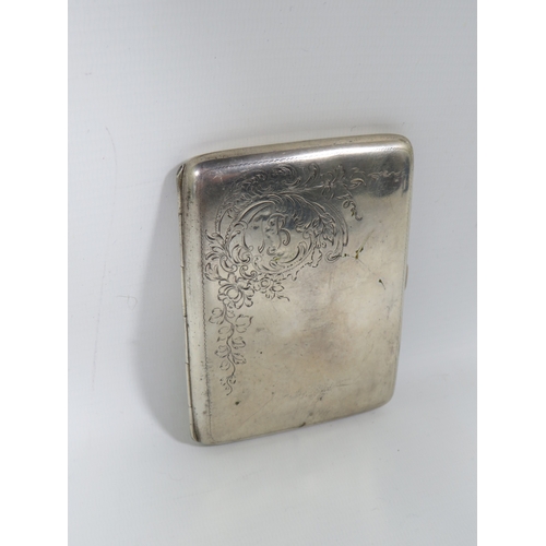 993 - Large Cigarette Case which weighs 132.2g  (800 Continental Silver).   See photos