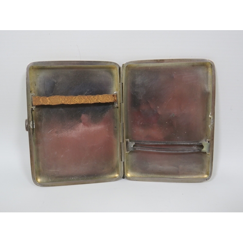 993 - Large Cigarette Case which weighs 132.2g  (800 Continental Silver).   See photos