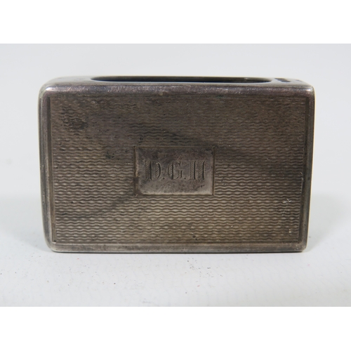 1028 - Hallmarked Silver Matchbox holder complete with vintage matchbox and contents.  Measures approx 43 x... 