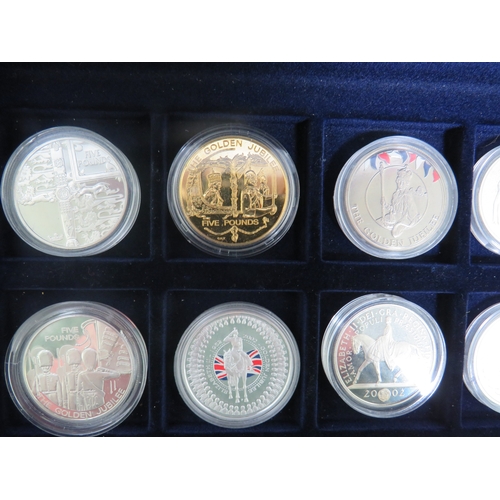 1041 - Seven Commemorative �5 Coins plus one other .  See photos