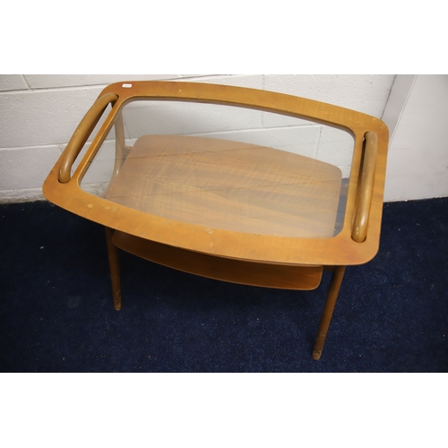 1263 - Mid 20th Century side table/serving tray by Hans Olsen, 1950's piece, very hard to find.   Will need... 