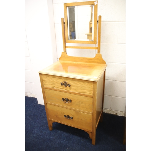 1265 - Small Bedroom Dressing chest with three handy drawers and mirror above.  H:56 x W:24 x D:16 inches. ... 