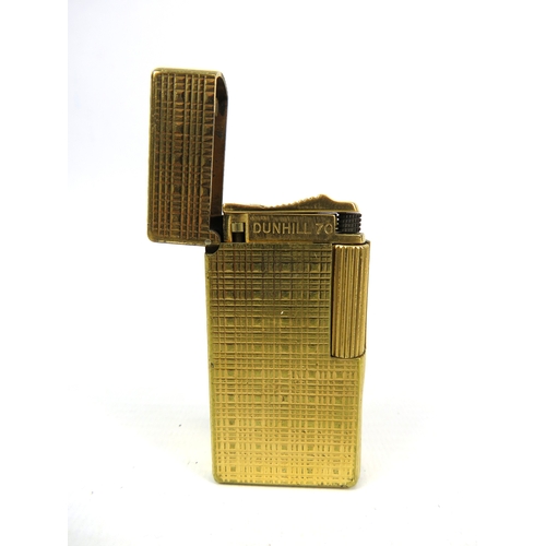 1459 - Vintage gold plated Dunhill 70 lighter.