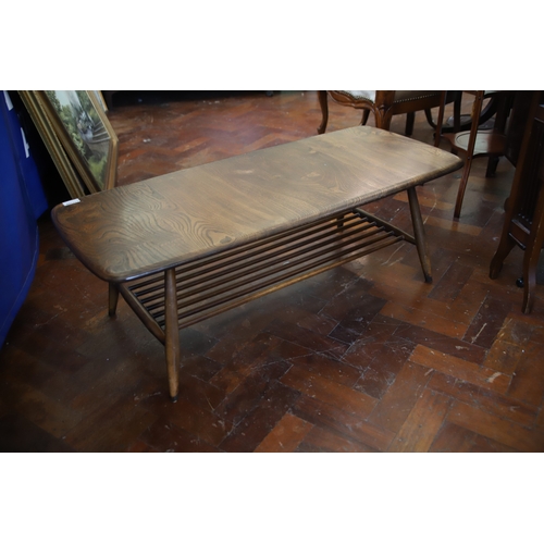 1379 - Ercol Low Coffee Table in the Golden Dawn Colourway.  H:17 x W:42 x D:18 inches. Windsor style.  Ove... 