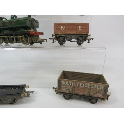 1497 - Two Hornby OO gauge trains and four carriages.