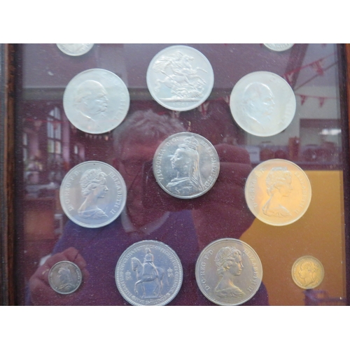 1169 - Beatifully displayed Collection of UK Coins from Victoria to Elizabeth II, Some are Silver. Housed i... 