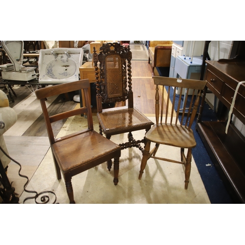 1307 - Three Vintage Chairs, see photos for details.