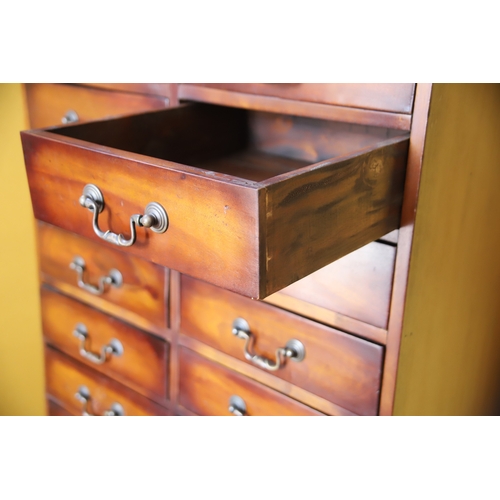 1382 - Antique Style Bank of Twenty Drawers Apothecary style.  Measures H: 53 x W:30 x D:17 inches.