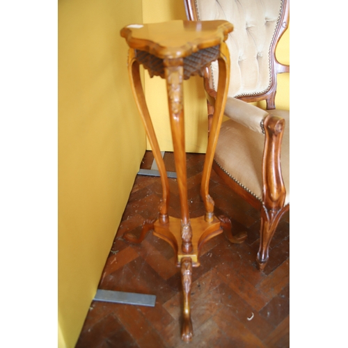 1383 - Combined lot to include a French style Jardianaire stand on tripod base  34 inches tall plus a Victo... 