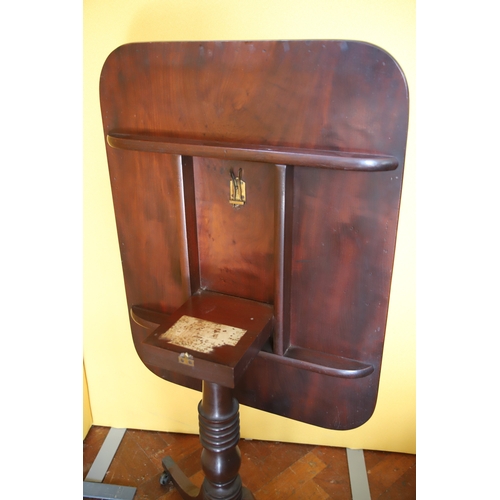 1384 - Mixed Lot to include a Georgian Mahogany Tilt top table on tripod base, brass castors H:28 x W:30 D;... 