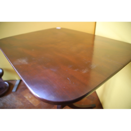 1384 - Mixed Lot to include a Georgian Mahogany Tilt top table on tripod base, brass castors H:28 x W:30 D;... 