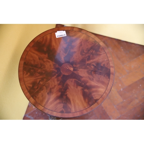 1386 - Good Quality Tall table in the style of 19th Century Juaridon , Walnut top with faux bamboo metal le... 