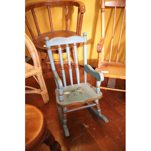 1396 - Selectionof Six dolls chairs in various styles.  Largest measures approx 19 inches tall.  See photos... 