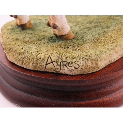 26 - Limited Edition Border Fine Arts Sculpture Hereford Cow and Calf no 610 of 950 with cert and box.