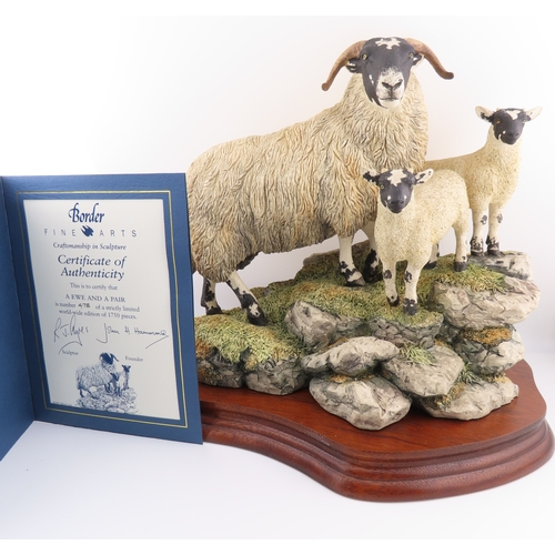 35 - Limited edition Border fine arts sculpture 'A Ewe and a pair' B0238, No 478/1750 comes with cert and... 